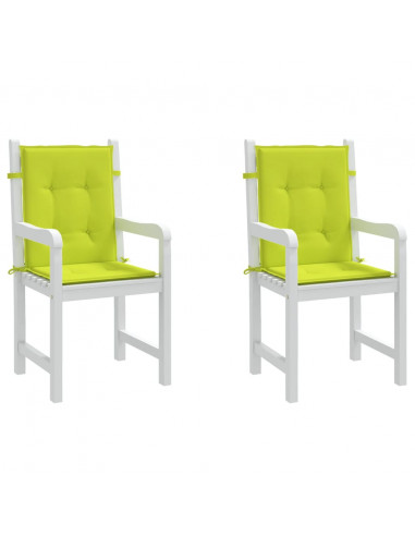 Cuscini per Sedia 2 pz Verde Intenso 100x50x3 cm Tessuto Oxford