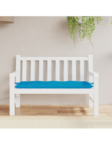 Cuscino per Panca Azzurro 120x50x7 cm in Tessuto Oxford