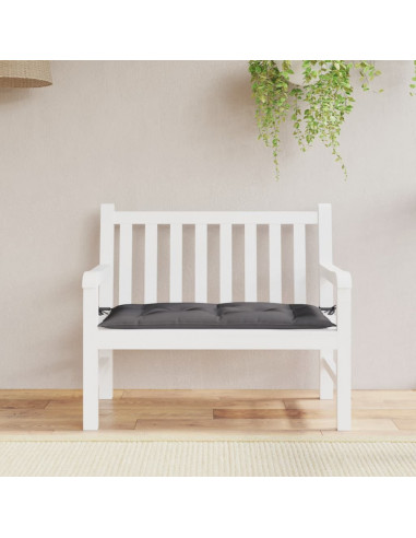 Cuscino per Panca Antracite 100x50x7 cm in Tessuto Oxford