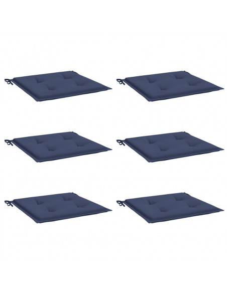 Cuscini per Pallet 6 pz Blu Marino 50x50x3 cm in Tessuto Oxford