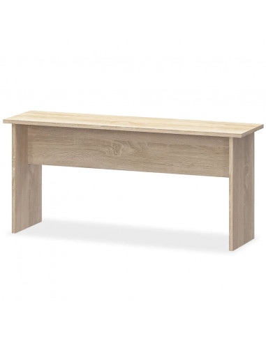 Tavolo da Pranzo e Panche 3 pz in Legno Multistrato Rovere