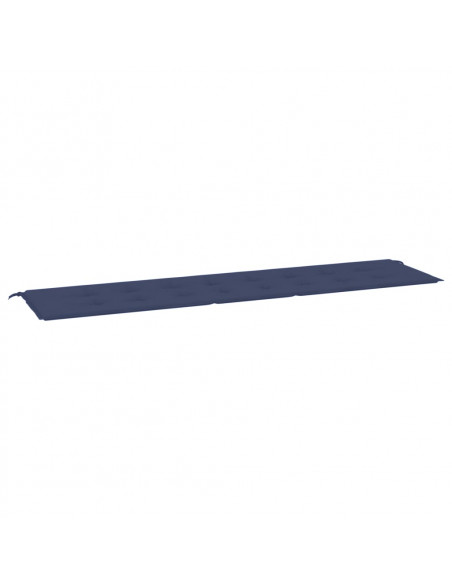 Cuscino Panca da Giardino Blu Marino 200x50x3 cm Tessuto Oxford