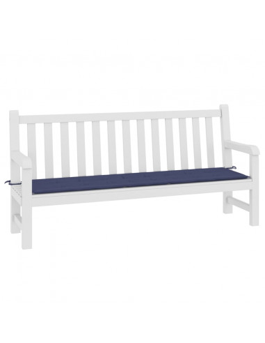 Cuscino Panca da Giardino Blu Marino 200x50x4 cm Tessuto Oxford