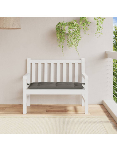 Cuscino Panca Giardino Grigio Scuro Mélange 100x50x7 cm Tessuto