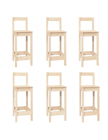 Set da Bar 7 pz in Legno Massello di Pino