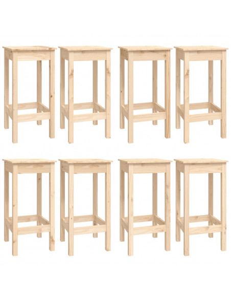 Set da Bar 9 pz in Legno Massello di Pino