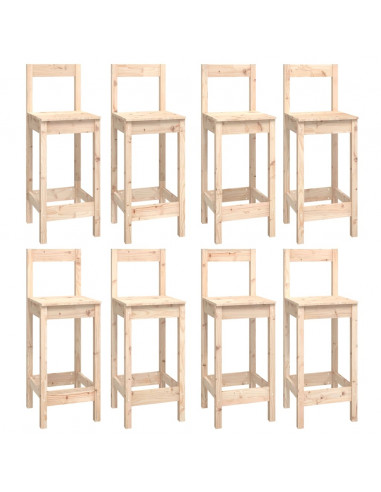 Set da Bar 9 pz in Legno Massello di Pino