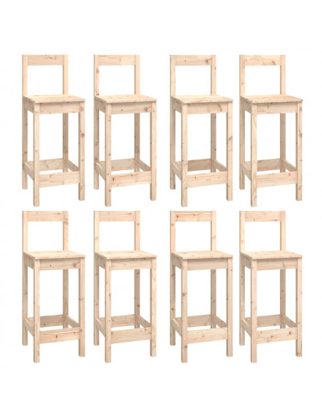 Set da Bar 9 pz in Legno Massello di Pino