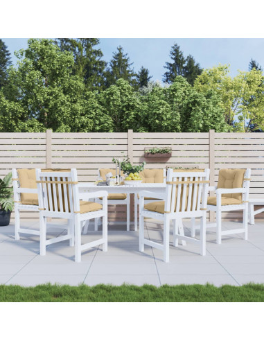 Cuscini Sedia Schiena Bassa 6 pz Beige Mélange 100x50x7 Tessuto