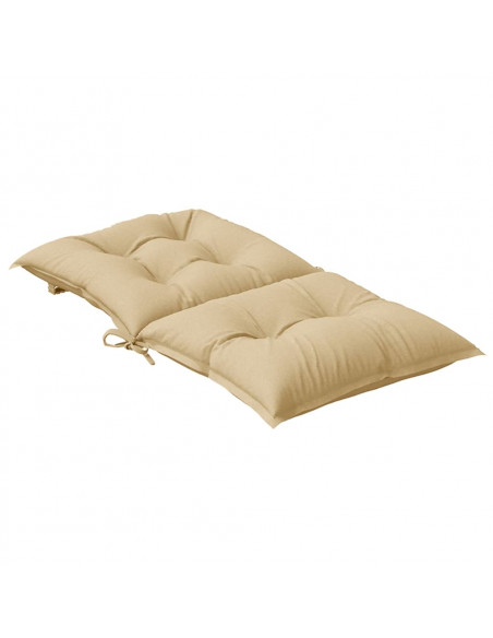 Cuscini Sedia Schiena Bassa 6 pz Beige Mélange 100x50x7 Tessuto