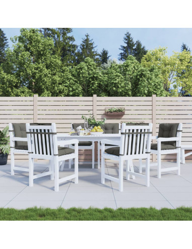 Cuscini Sedia Schiena Bassa 6 pz Grigio Mélange 100x50x7 cm