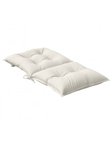 Cuscini Sedia Schiena Bassa 4 pz Crema Mélange 100x50x7 Tessuto