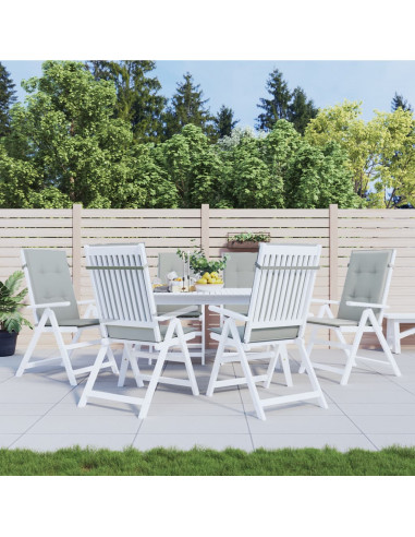 Cuscini Sedia Schiena Alta 6 Grigio Mélange 120x50x4 Tessuto