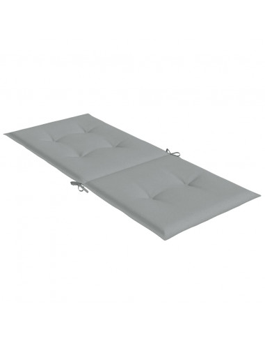 Cuscini Sedia Schiena Alta 6 Grigio Mélange 120x50x4 Tessuto