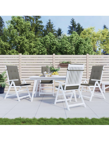 Cuscini Sedia Schiena Alta 4 Grigio Mélange 120x50x4 Tessuto