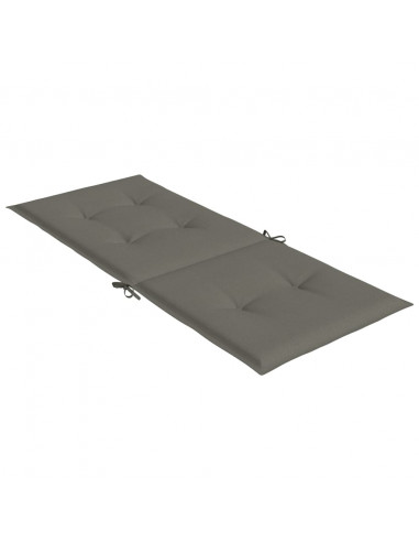 Cuscini Sedia Schiena Alta 4 Grigio Mélange 120x50x4 Tessuto