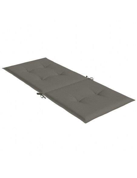Cuscini Sedia Schiena Alta 4 Grigio Mélange 120x50x4 Tessuto