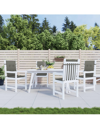 Cuscini Sedia Schiena Bassa 4 pz Grigio Mélange 100x50x4 cm