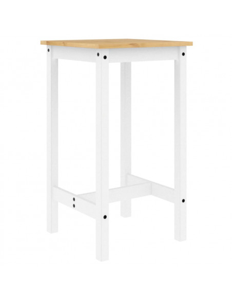 Set da Bar 3 pz Bianco in Legno Massello di Pino