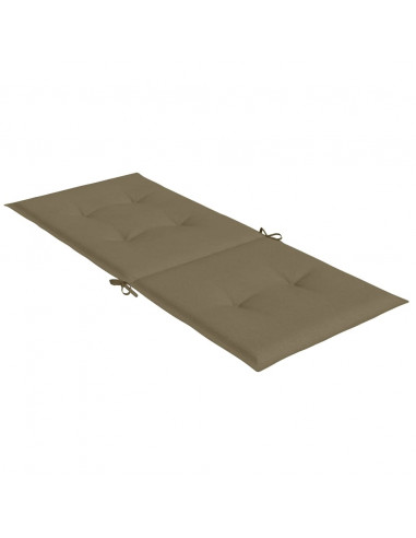 Cuscini Sedia Schiena Alta 4 Tortora Mélange 120x50x4 Tessuto