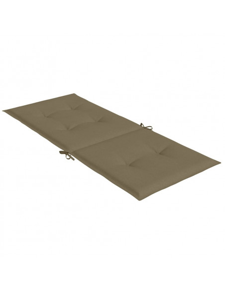 Cuscini Sedia Schiena Alta 4 Tortora Mélange 120x50x4 Tessuto
