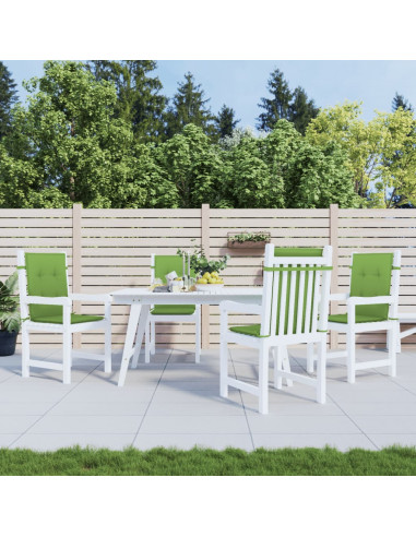 Cuscini Sedia Schiena Bassa 4 pz Verde Mélange 100x50x4 Tessuto