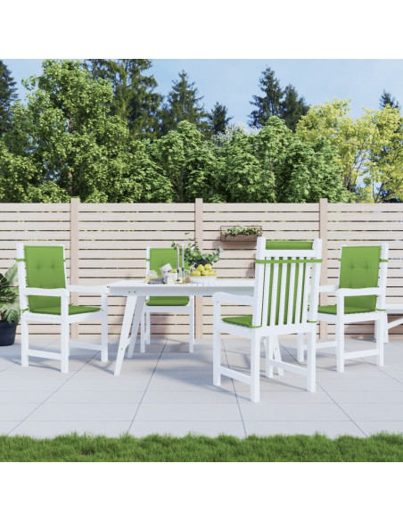 Cuscini Sedia Schiena Bassa 4 pz Verde Mélange 100x50x4 Tessuto
