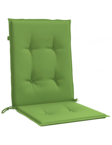 Cuscini Sedia Schiena Bassa 4 pz Verde Mélange 100x50x4 Tessuto
