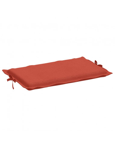Lettino Prendisole con Cuscino Rosso Mélange 186x58x3cm Tessuto