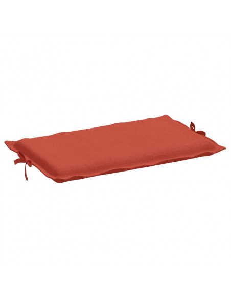 Lettino Prendisole con Cuscino Rosso Mélange 186x58x3cm Tessuto