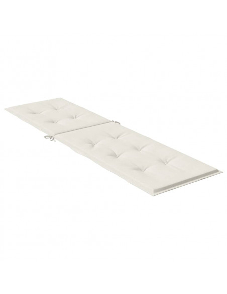 Cuscino per Sdraio Crema Mélange (75+105)x50x3 cm in Tessuto