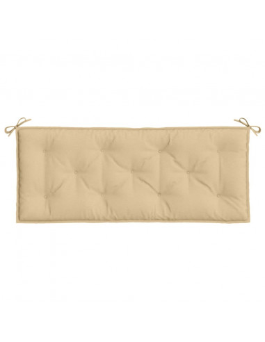 Cuscino per Panca da Giardino Beige Mélange 120x50x7cm Tessuto