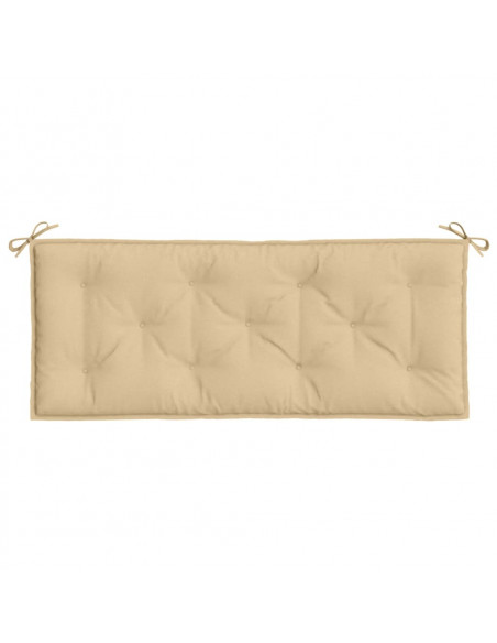 Cuscino per Panca da Giardino Beige Mélange 120x50x7cm Tessuto