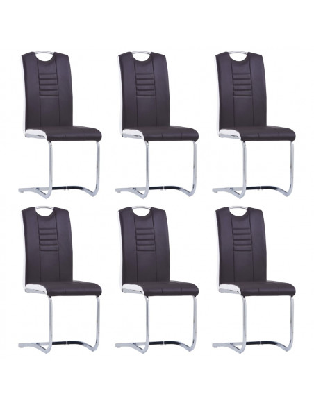 Set Sala da Pranzo 7 pz in Similpelle Marrone