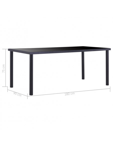 Set Sala da Pranzo 9 pz in Similpelle Marrone