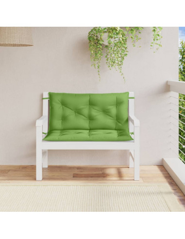 Cuscini Panca Giardino 2pz Verde Mélange 100x50x7cm Tessuto