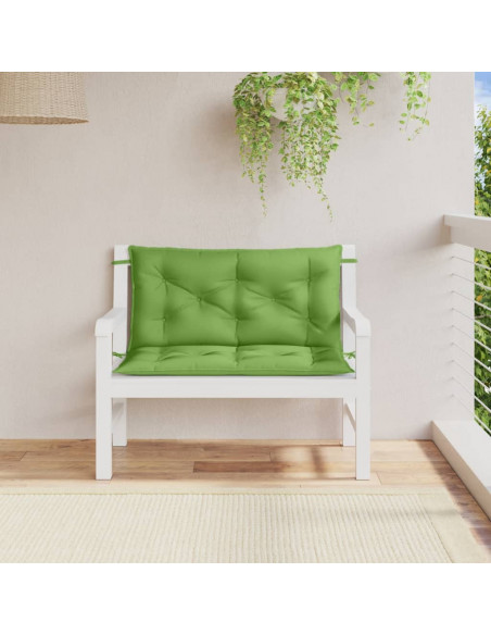 Cuscini Panca Giardino 2pz Verde Mélange 100x50x7cm Tessuto