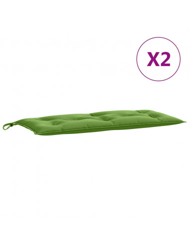 Cuscini Panca Giardino 2pz Verde Mélange 100x50x7cm Tessuto