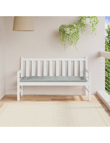 Cuscino Panca Giardino Grigio Chiaro Mélange 150x50x7cm Tessuto