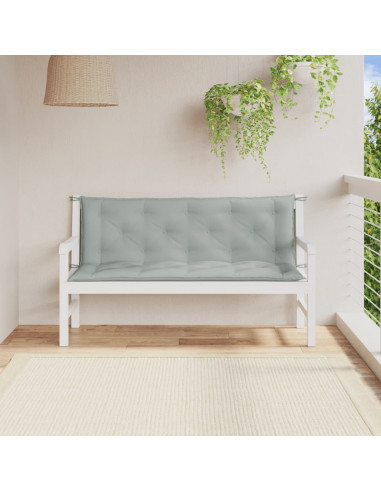 Cuscini Panca Giardino 2pz Grigio Chiaro Mélange 150x50x7 cm