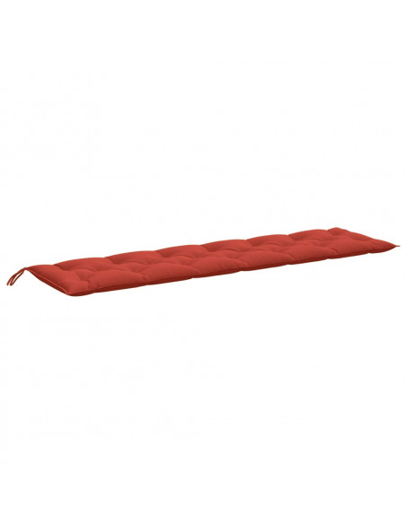 Cuscini Panca Giardino 2pz Rosso Mélange 200x50x7 cm Tessuto