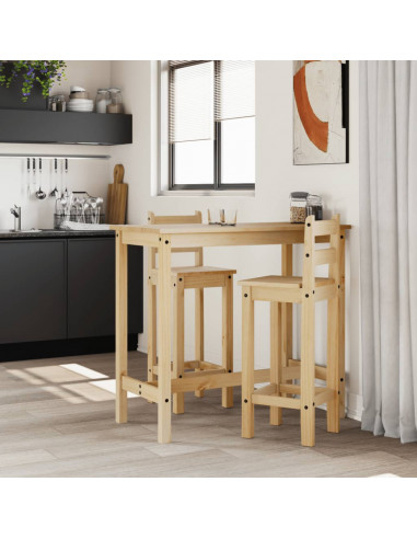 Sedie da Bar 2 pz in Legno Massello di Pino