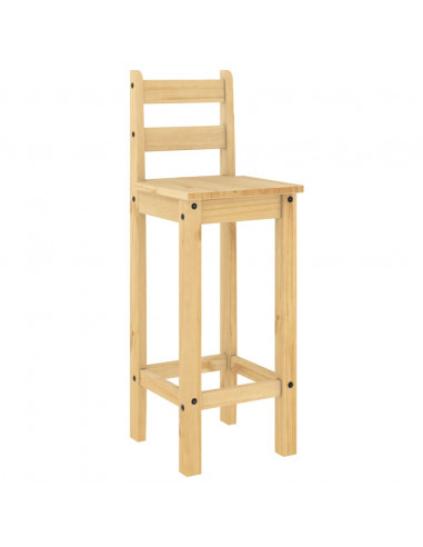 Sedie da Bar 2 pz in Legno Massello di Pino