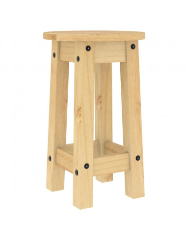 Sgabelli da Bar 2 pz in Legno Massello di Pino