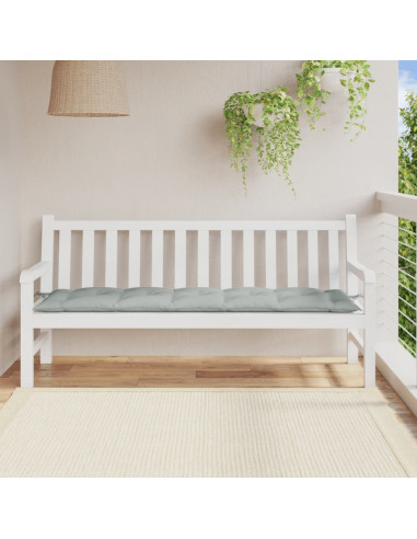 Cuscino Panca Giardino Grigio Chiaro Mélange 180x50x7cm Tessuto