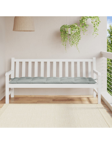 Cuscino Panca Giardino Grigio Chiaro Mélange 180x50x7cm Tessuto