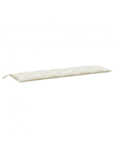 Cuscino Panca da Giardino Crema Mélange 180x50x7 cm in Tessuto