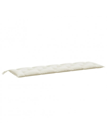 Cuscino Panca da Giardino Crema Mélange 180x50x7 cm in Tessuto