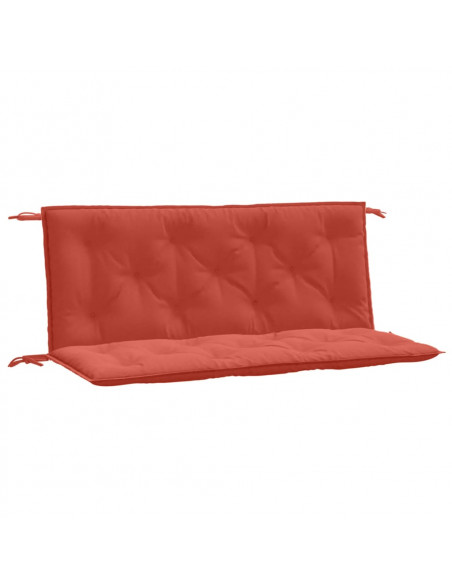 Cuscini Panca Giardino 2pz Rosso Mélange 120x50x7 cm Tessuto