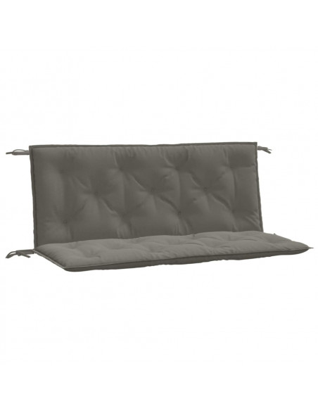Cuscini Panca Giardino 2pz Grigio Scuro Mélange 120x50x7 cm